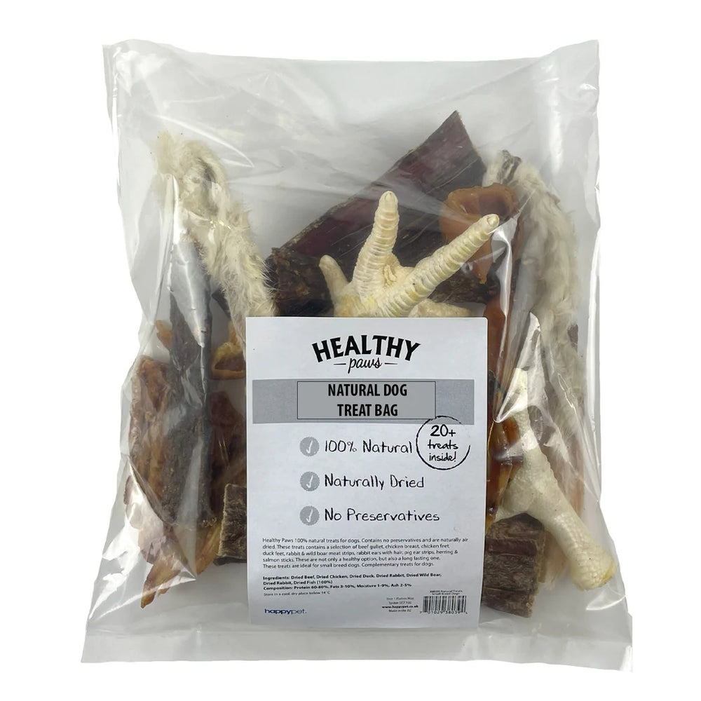 Healthy Paws Natural Dog Treat Bag 20+ Pcs