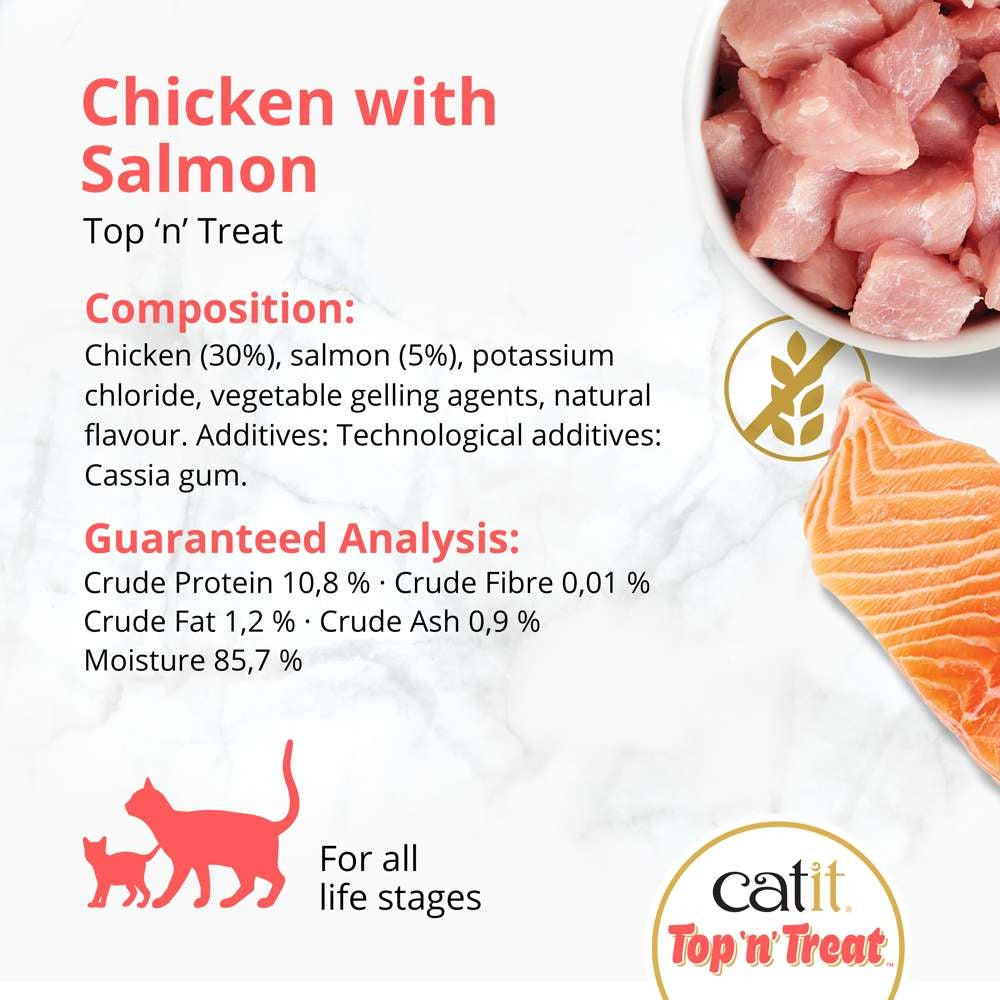 Catit Top n Treat Chicken & Salmon 8 Pack (24x60g)