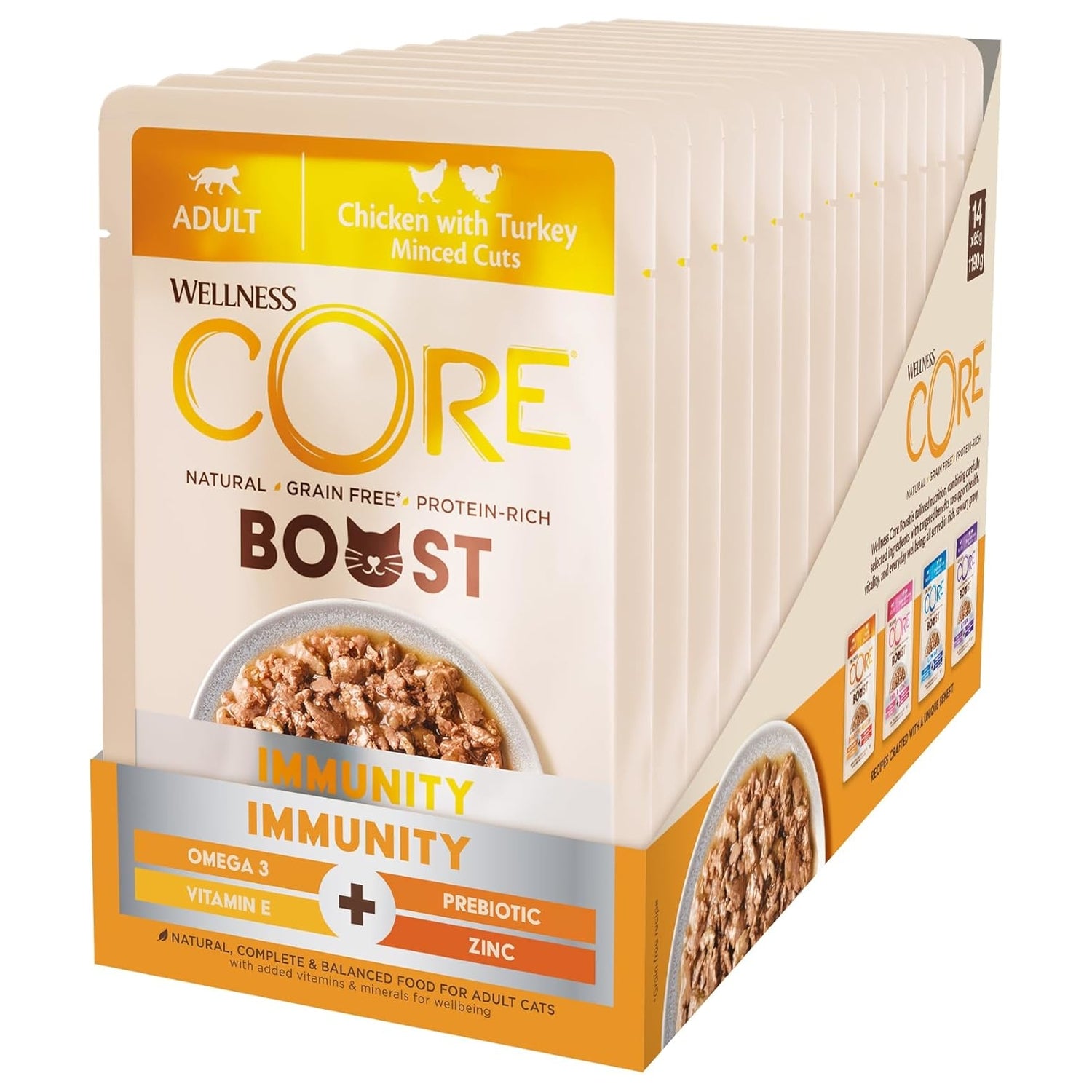 Wellness CORE Cat Boost Immunity Chicken with Turkey 14 x 85g