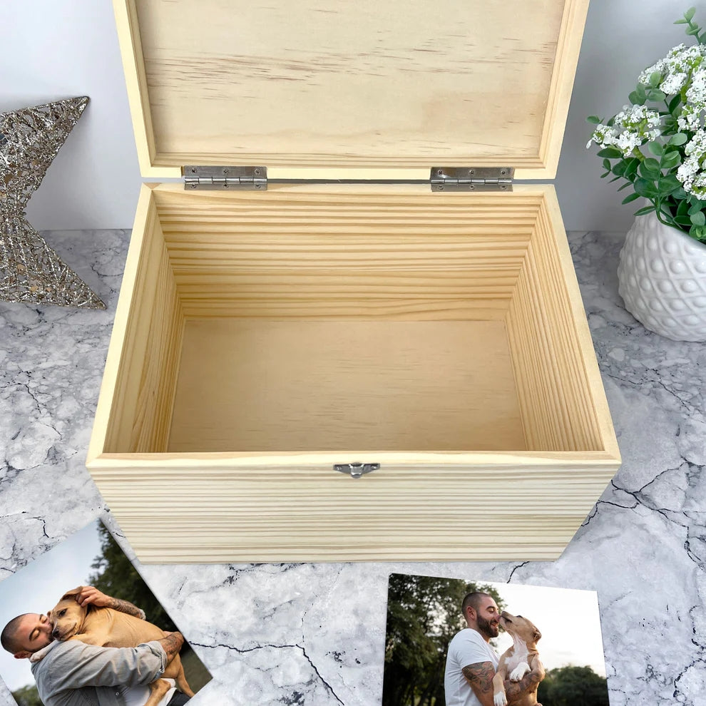 Personalised Sketch Photo Pet Memorial Keepsake Box 5 Sizes
