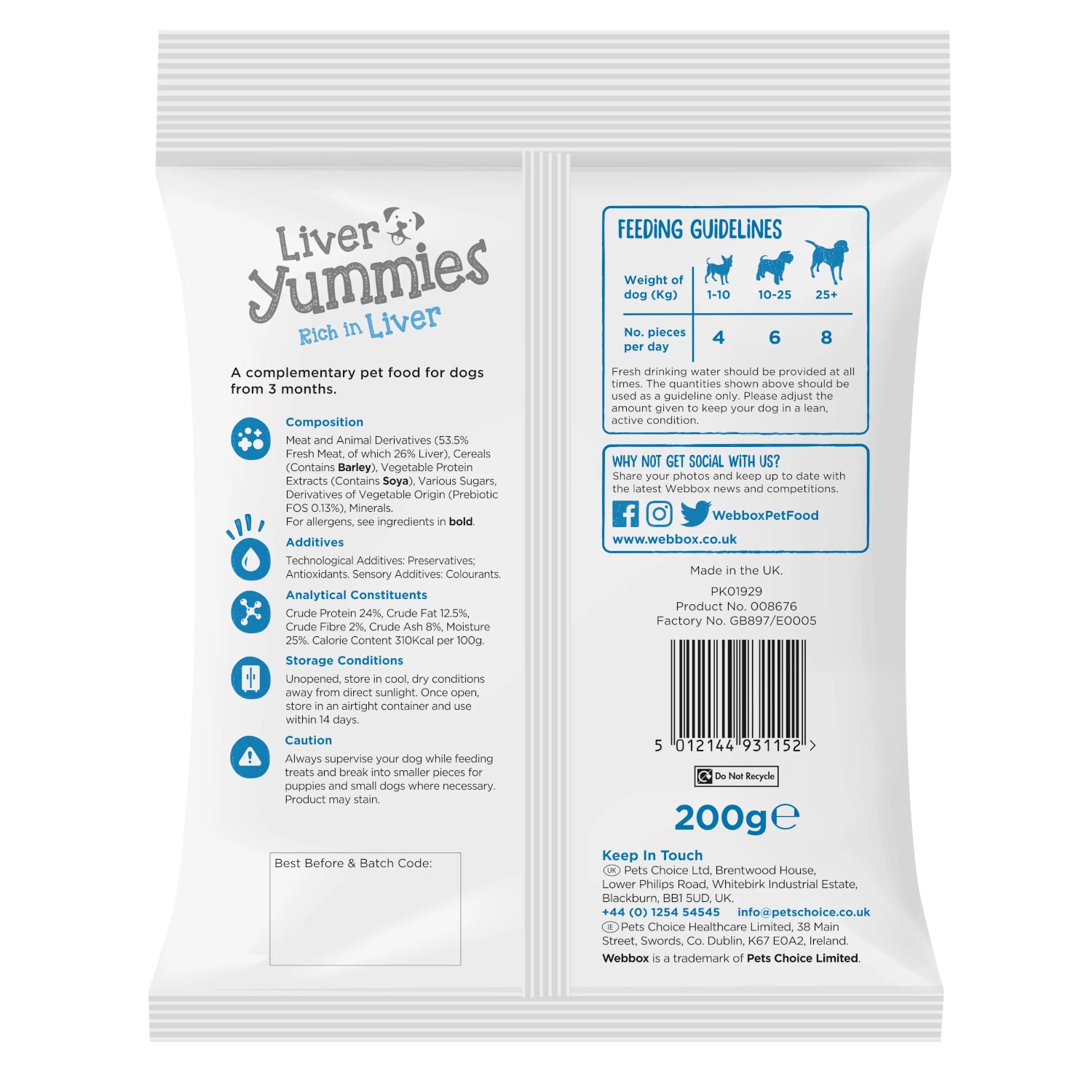 Webbox Liver Yummies 200g