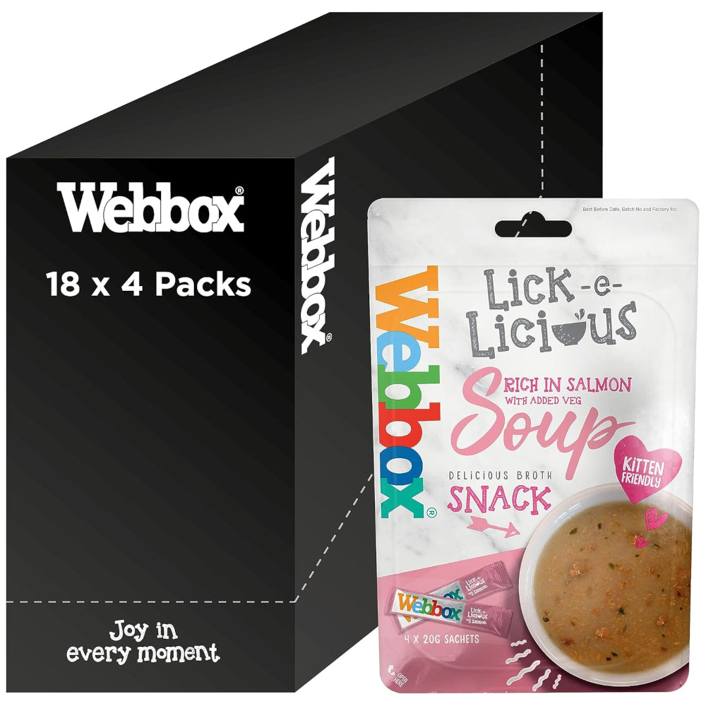 Webbox Lick-e-Licious Broth Soup Cat Treats Salmon