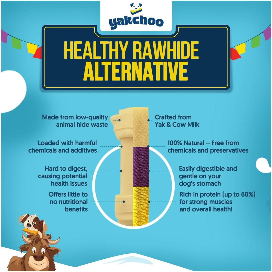 Yakchoo Himalayan Yak Cheese Dog Chews – Medium 70g - Blueberry Coconut & Mango 3 Pack