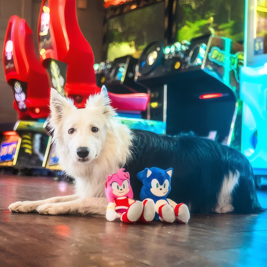Multipet Sonic the Hedgehog Plush Dog Toy - Amy Rose
