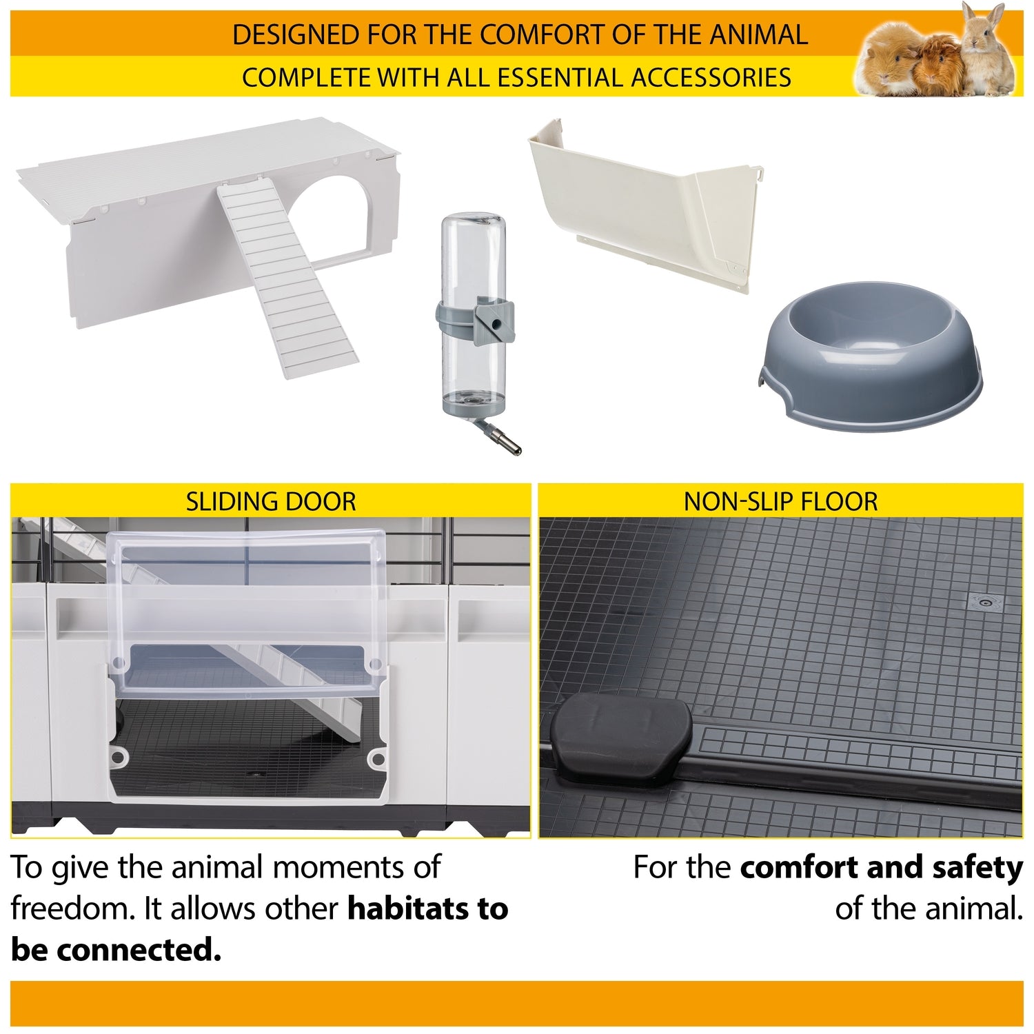 Ferplast Modular 4 Rabbits & Guinea Pig Modular Cage