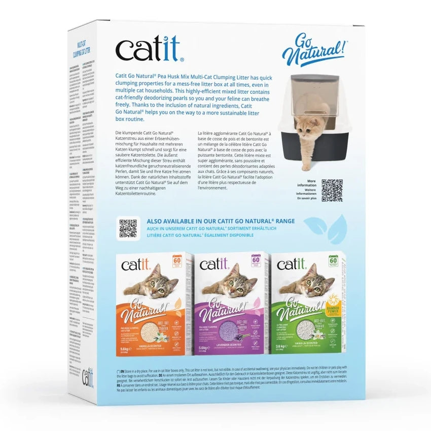 Catit Go Natural Vanilla Scented Multi-Cat Clumping Cat Litter 6.4kg