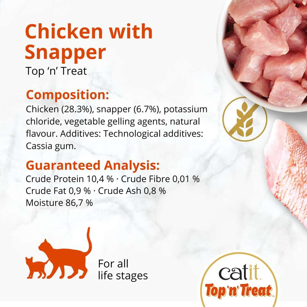 Catit Top n Treat Chicken & Snapper 8 Pack (24x60g)