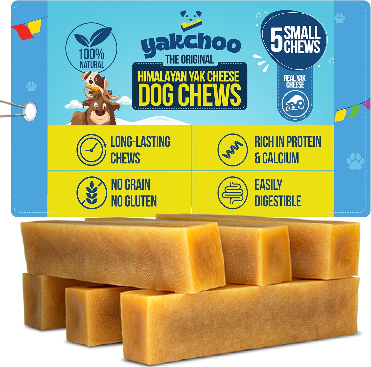 Yakchoo Himalayan Yak Cheese Dog Chews – Small 30g - 5 Pack