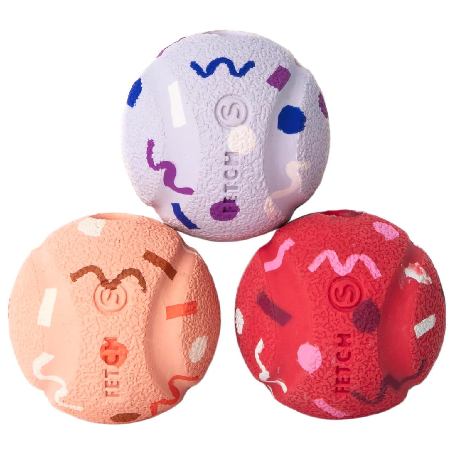 Chuckit! Birthday Ball Medium 3 Pack – High Bounce Fetch Dog Toy