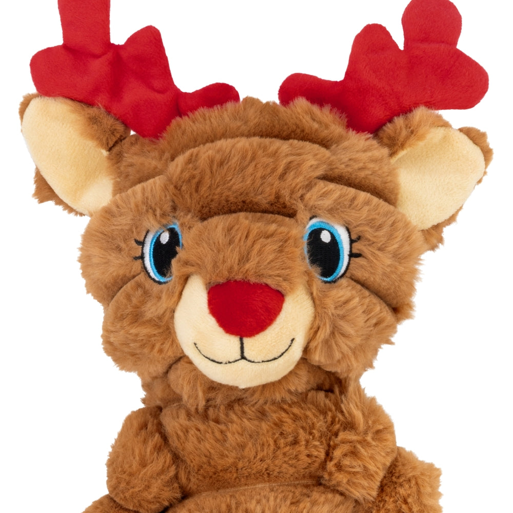 KONG Holiday Shakers Crumples Reindeer Red