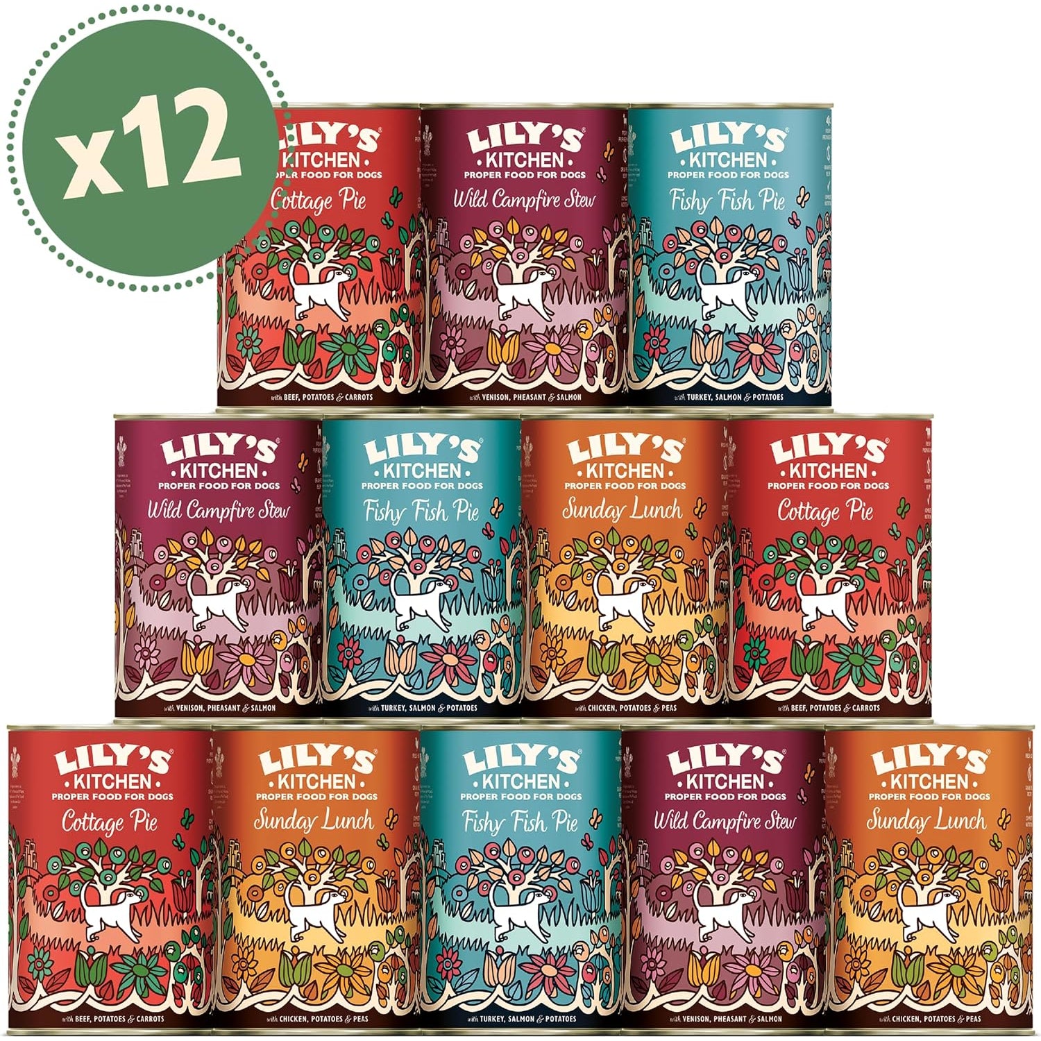 Lilys Kitchen Grain Free Recipes 12 x 400g Cans Multipack