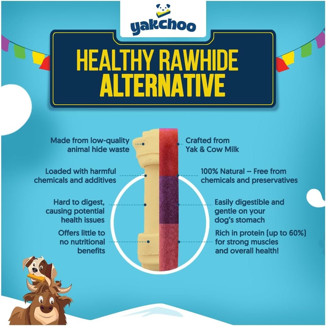 Yakchoo Himalayan Yak Cheese Dog Chews – Medium 70g - Blueberry Strawberry & Cranberry 3 Pack