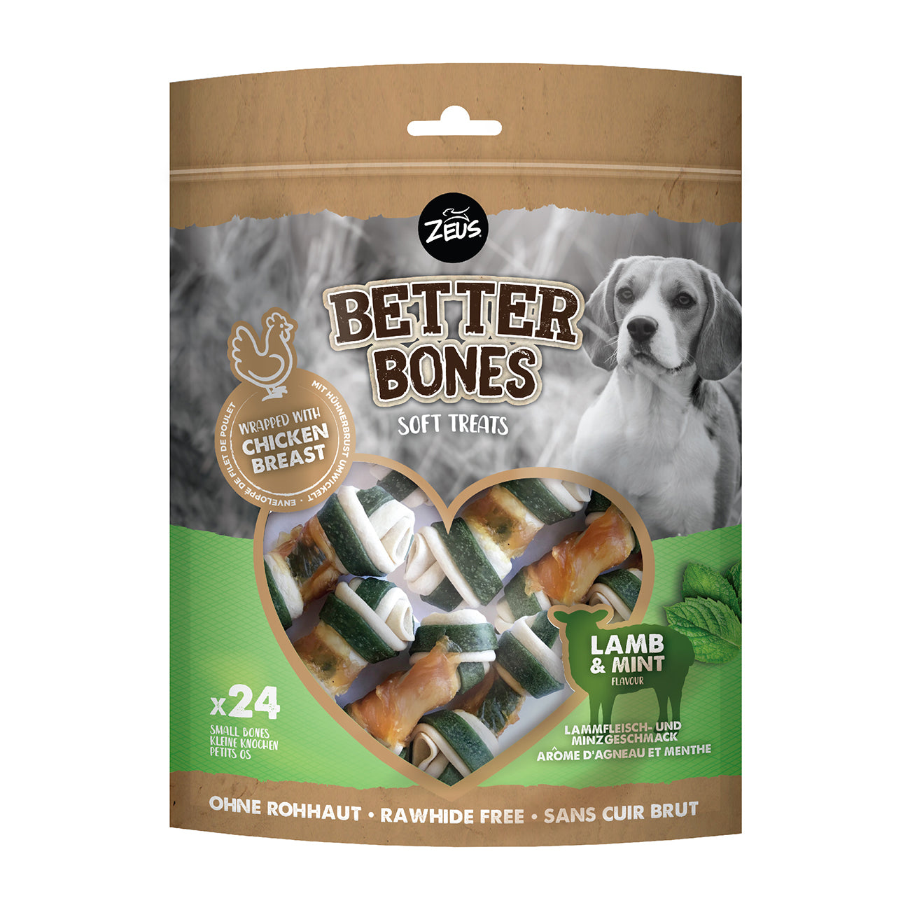 Zeus Better Bones Lamb Bones Wrapped with Chicken 24pk