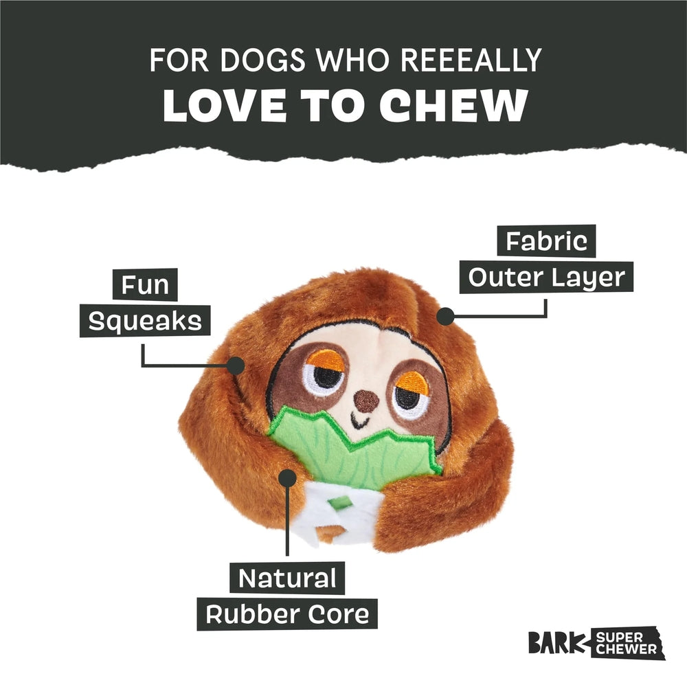 BARK Sonny The Sloth Super Chewer Dog Toy
