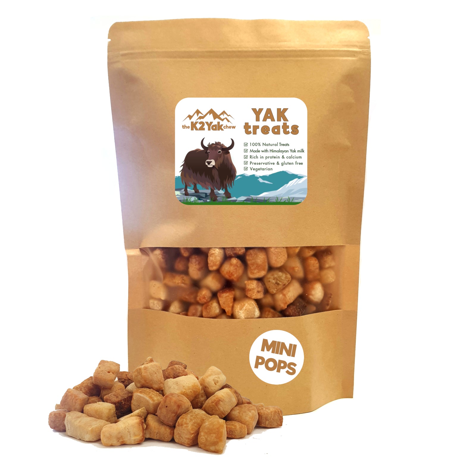 K2 Yak Treats Mini Pops 100% Natural Dog Treats 200g