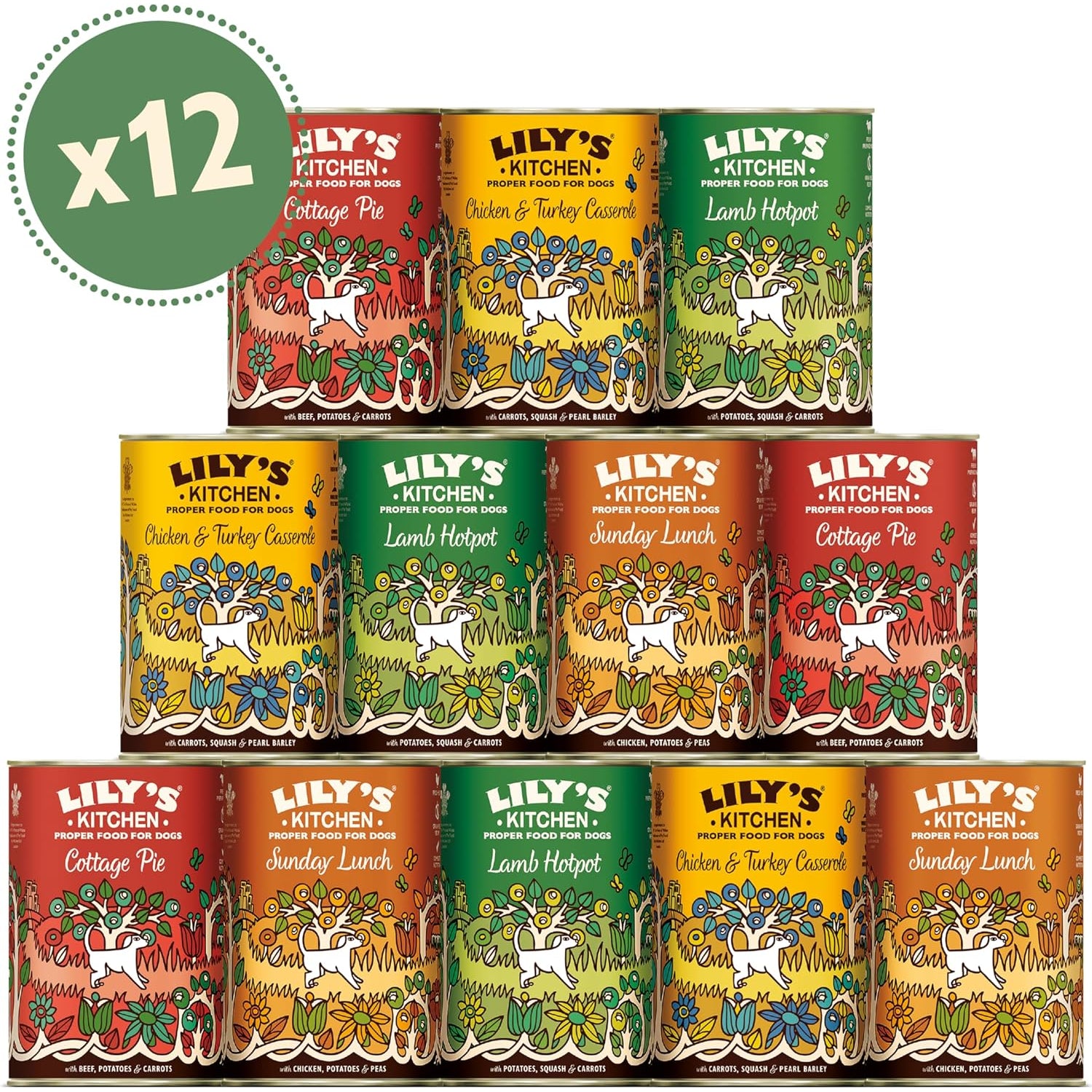 Lilys Kitchen Classic Dinners 12 x 400g Cans Multipack