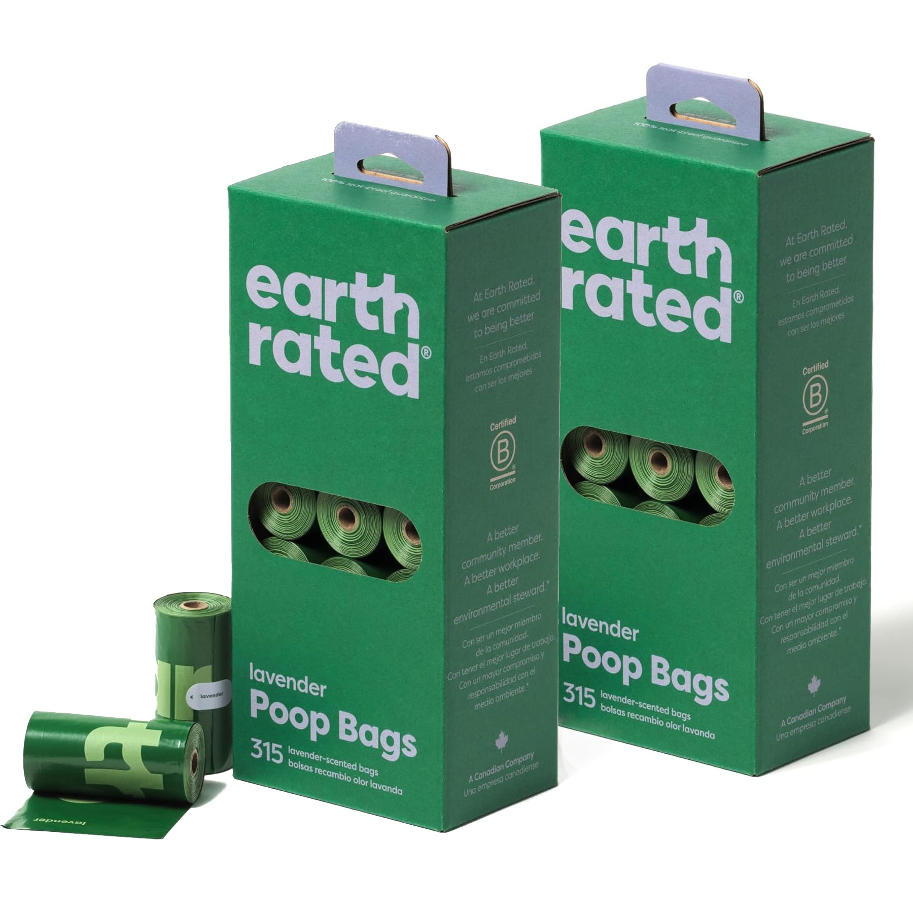 Earth Rated Poo Bags 42 Rolls (630) Scented (2 box BULK deal)